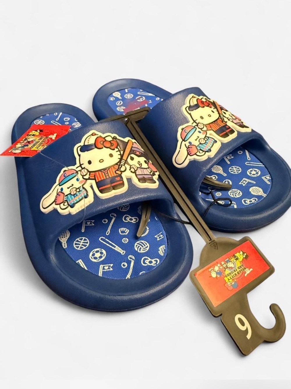 Hello Kitty Navy Blue Slides